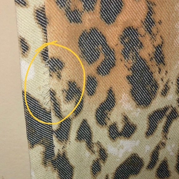 Leopard Print Skinny Jeans with Sparkle - Picture 5 of 5